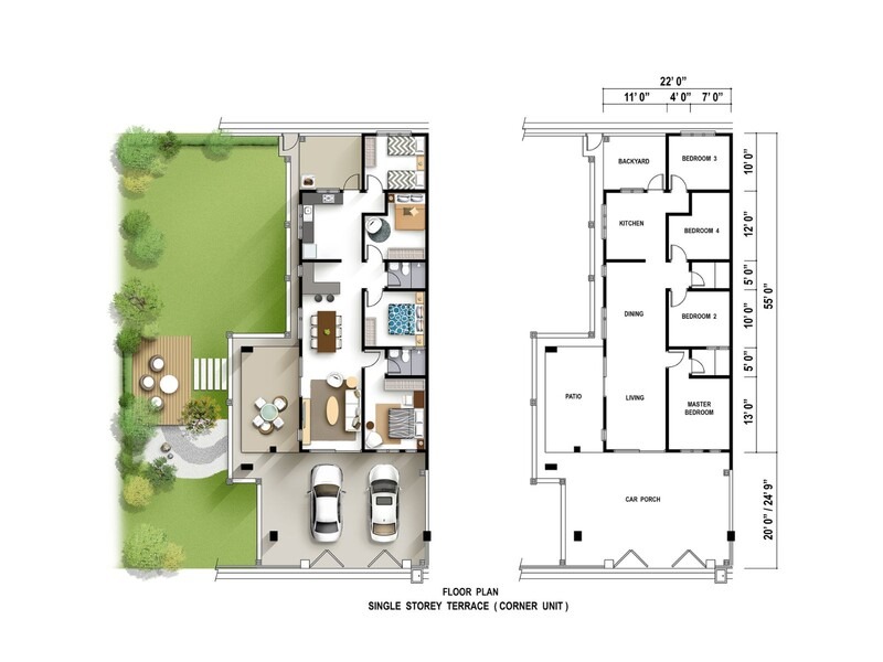 Eadepro Klemeru Ipoh 1storey terrace homes located between Klebang