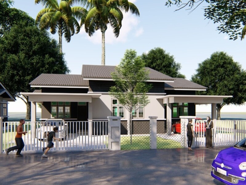 Raudhah Solihin, Rumah Berkembar 1 Tingkat @ Mahligai, Melor, Kelantan