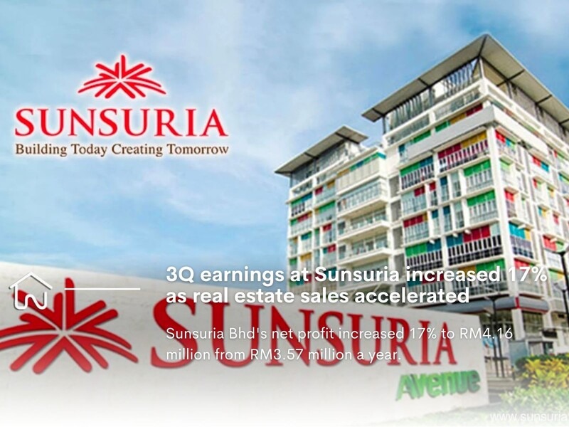 PROPERTY NEWS 3Q earnings at Sunsuria increased 17 as real estate